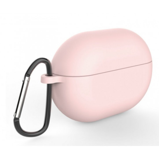 Силіконовий чохол Nik з карабіном для Huawei FreeBuds Pro рожевий Силіконовий чохол Nik з карабіном для Huawei FreeBuds Pro рожевий