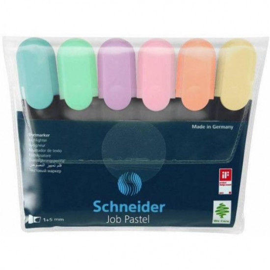 Set of text markers Schneider JOB 150 6 pcs pastel colors S115097 Set of text markers Schneider JOB 150 6 pcs pastel colors S115097