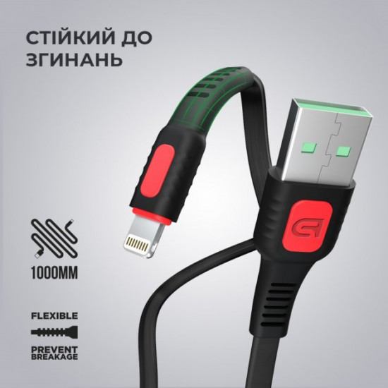 Кабель ArmorStandart AR15 Lightning 2.4A 1 м Black (ARM59537) Кабель ArmorStandart AR15 Lightning 2.4A 1 м Black (ARM59537)