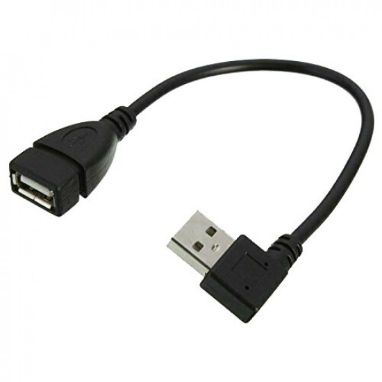 Кабель кутовий адаптер Alitek USB Male - USB Female, 21 см (48410) Кабель кутовий адаптер Alitek USB Male - USB Female, 21 см (48410)