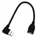 Кабель кутовий адаптер Alitek USB Male - USB Female, 21 см (48410) Кабель кутовий адаптер Alitek USB Male - USB Female, 21 см (48410)