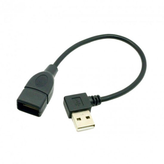 Кабель кутовий адаптер Alitek USB Male - USB Female, 21 см (48410) Кабель кутовий адаптер Alitek USB Male - USB Female, 21 см (48410)