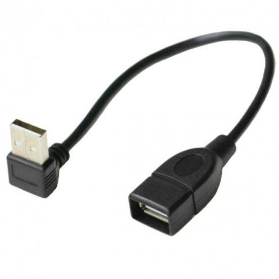 Кабель кутовий адаптер Alitek USB Male - USB Female, 21 см (48410) Кабель кутовий адаптер Alitek USB Male - USB Female, 21 см (48410)