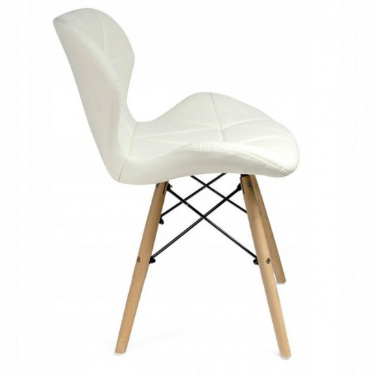 Стул JUMI Scandinavian Design (эко-кожа) White Стул JUMI Scandinavian Design (эко-кожа) White