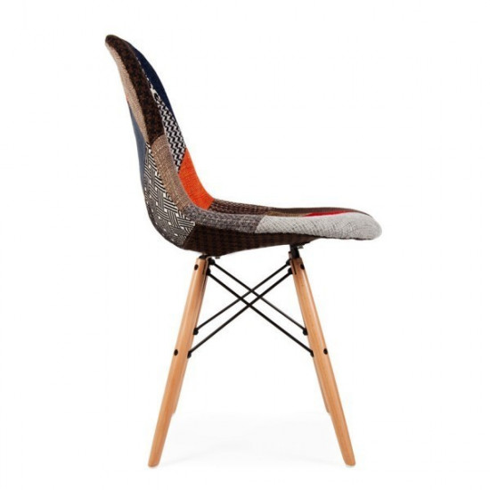 Dining chair SDM-Group Tower Wood R beech legs, multi-colored (patchwork) Dining chair SDM-Group Tower Wood R beech legs, multi-colored (patchwork)