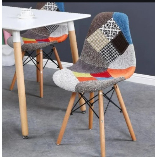 Dining chair SDM-Group Tower Wood R beech legs, multi-colored (patchwork) Dining chair SDM-Group Tower Wood R beech legs, multi-colored (patchwork)