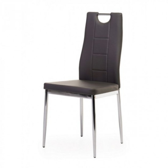 Chair Vetro N-67 (N-67) gray eco-leather leg chrome 440x500x975 Chair Vetro N-67 (N-67) gray eco-leather leg chrome 440x500x975
