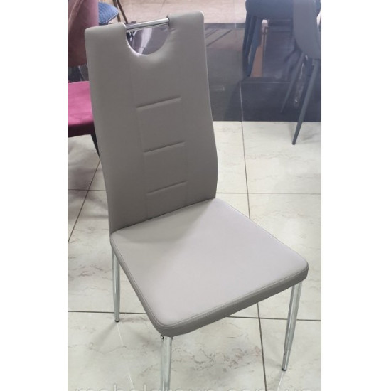 Chair Vetro N-67 (N-67) gray eco-leather leg chrome 440x500x975 Chair Vetro N-67 (N-67) gray eco-leather leg chrome 440x500x975