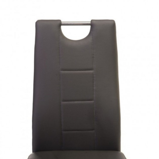 Chair Vetro N-67 (N-67) gray eco-leather leg chrome 440x500x975 Chair Vetro N-67 (N-67) gray eco-leather leg chrome 440x500x975