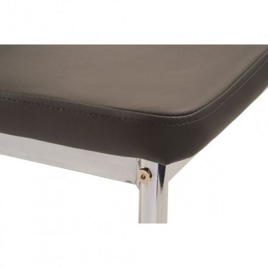 Chair Vetro N-67 (N-67) gray eco-leather leg chrome 440x500x975 Chair Vetro N-67 (N-67) gray eco-leather leg chrome 440x500x975