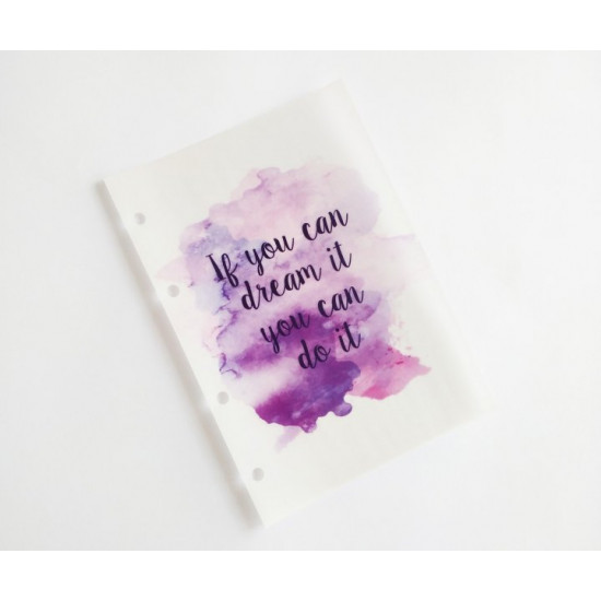 Divider Motivation-2 for notepad, planner on rings, A5, tracing paper, 1 pc., No brand