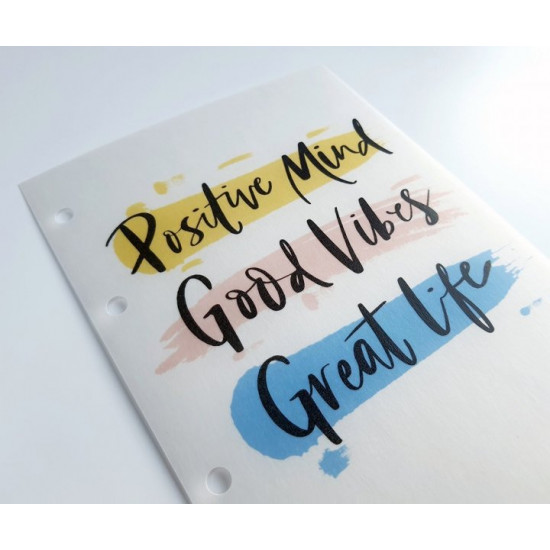 Positive mind... divider for notepad, planner on rings, A5, tracing paper, 1 pc., Unbranded Positive mind... divider for notepad, planner on rings, A5, tracing paper, 1 pc., Unbranded