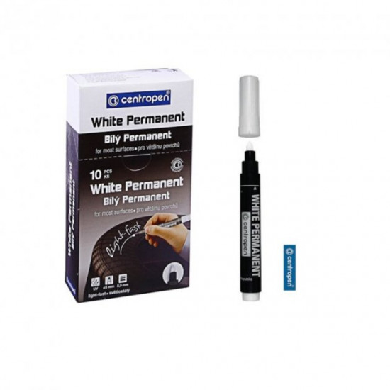 Permanent marker White 8586 2.5 mm, white /10/ Permanent marker White 8586 2.5 mm, white /10/