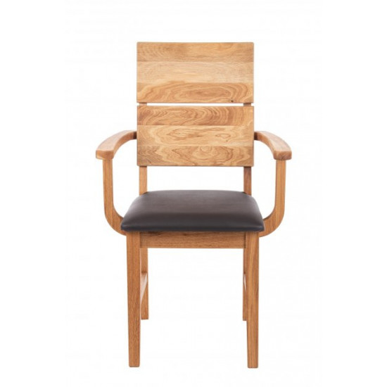 Chair with armrests TOKABO Furniture ARNOLD oak darkened oil 52x95x58 cm Oak (27300006/06) Chair with armrests TOKABO Furniture ARNOLD oak darkened oil 52x95x58 cm Oak (27300006/06)