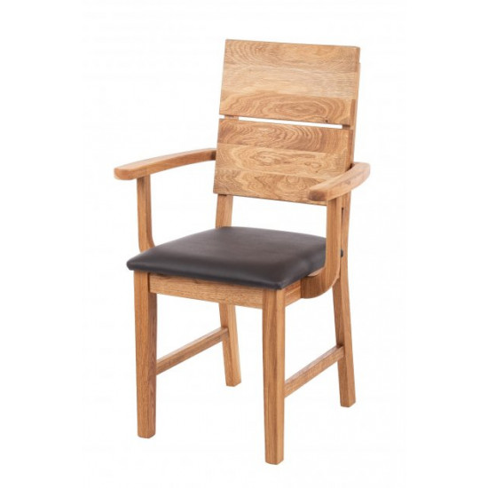 Chair with armrests TOKABO Furniture ARNOLD oak darkened oil 52x95x58 cm Oak (27300006/06) Chair with armrests TOKABO Furniture ARNOLD oak darkened oil 52x95x58 cm Oak (27300006/06)