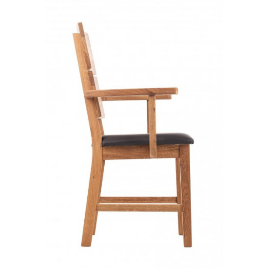 Chair with armrests TOKABO Furniture ARNOLD oak darkened oil 52x95x58 cm Oak (27300006/06) Chair with armrests TOKABO Furniture ARNOLD oak darkened oil 52x95x58 cm Oak (27300006/06)