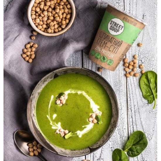 Упаковка крем-супу Street Soup Шпинатного 50 г х 6 шт. Упаковка крем-супу Street Soup Шпинатного 50 г х 6 шт.