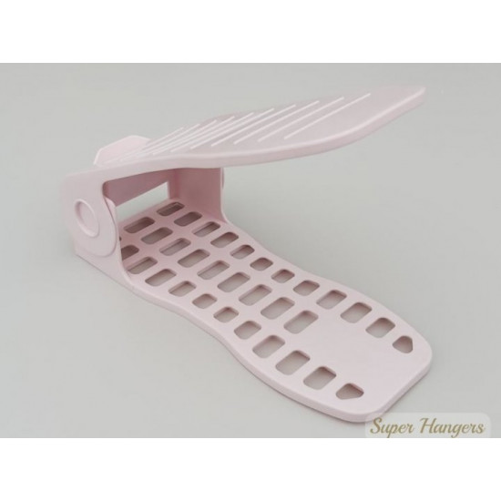 Подвійна підставка Shoe Rack для взуття ніжно-рожевого кольору на 4 положення висоти Подвійна підставка Shoe Rack для взуття ніжно-рожевого кольору на 4 положення висоти