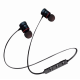 Wireless vacuum bluetooth headphones with microphone with magnetic fixation XT-6 Black