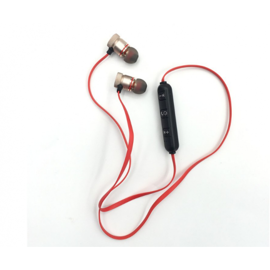 Wireless vacuum bluetooth headphones with microphone with magnetic fixation XT-6 Black