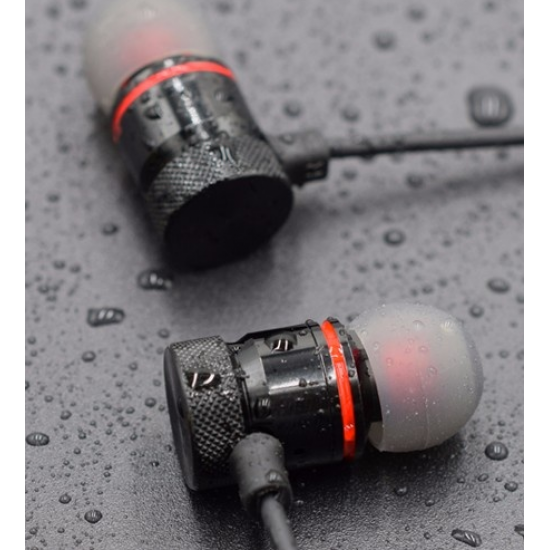 Wireless vacuum bluetooth headphones with microphone with magnetic fixation XT-6 Black