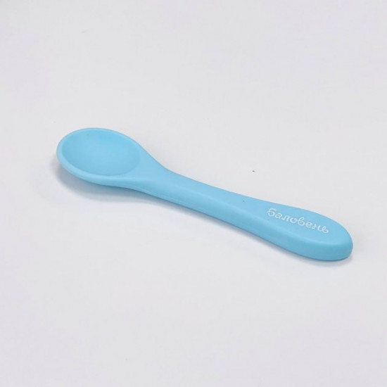 Силіконова дитяча ложечка Хмара Baby Blue 9M+ Силіконова дитяча ложечка Хмара Baby Blue 9M+