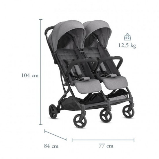 Прогулянковий візок для двійні Inglesina Twin Sketch Grey Прогулянковий візок для двійні Inglesina Twin Sketch Grey