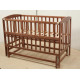 Children's bed crib GOYDA VALERIA with a pendulum mechanism and a folding side panel (600*1200mm), wenge Children's bed crib GOYDA VALERIA with a pendulum mechanism and a folding side panel (600*1200mm), wenge