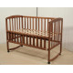 Children's bed crib GOYDA VALERIA with a pendulum mechanism and a folding side panel (600*1200mm), wenge Children's bed crib GOYDA VALERIA with a pendulum mechanism and a folding side panel (600*1200mm), wenge