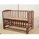 Children's bed crib GOYDA VALERIA with a pendulum mechanism and a folding side panel (600*1200mm), wenge Children's bed crib GOYDA VALERIA with a pendulum mechanism and a folding side panel (600*1200mm), wenge