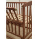 Children's bed crib GOYDA VALERIA with a pendulum mechanism and a folding side panel (600*1200mm), wenge Children's bed crib GOYDA VALERIA with a pendulum mechanism and a folding side panel (600*1200mm), wenge