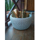Woodman wicker basket with handmade artificial rattan handles gray 45 l Woodman wicker basket with handmade artificial rattan handles gray 45 l