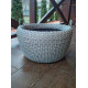 Woodman wicker basket with handmade artificial rattan handles gray 45 l Woodman wicker basket with handmade artificial rattan handles gray 45 l
