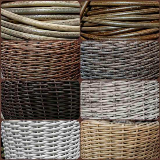 Woodman wicker basket with handmade artificial rattan handles gray 45 l Woodman wicker basket with handmade artificial rattan handles gray 45 l