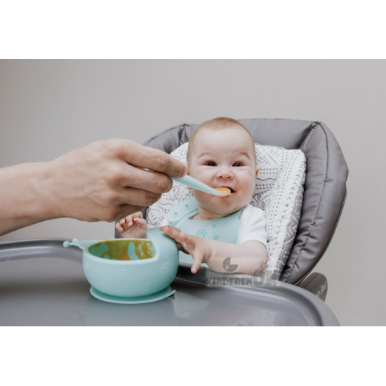 Набор силиконовой посуды Kinderenok Happy Meal голубой (250220) Набор силиконовой посуды Kinderenok Happy Meal голубой (250220)