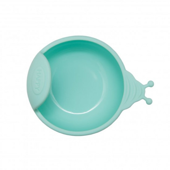 Силиконовая тарелка на присоске Kinderenok Happy Meal бирюзовая Силиконовая тарелка на присоске Kinderenok Happy Meal бирюзовая
