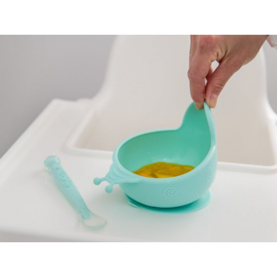 Набор силиконовой посуды Kinderenok Happy Meal голубой (250220) Набор силиконовой посуды Kinderenok Happy Meal голубой (250220)