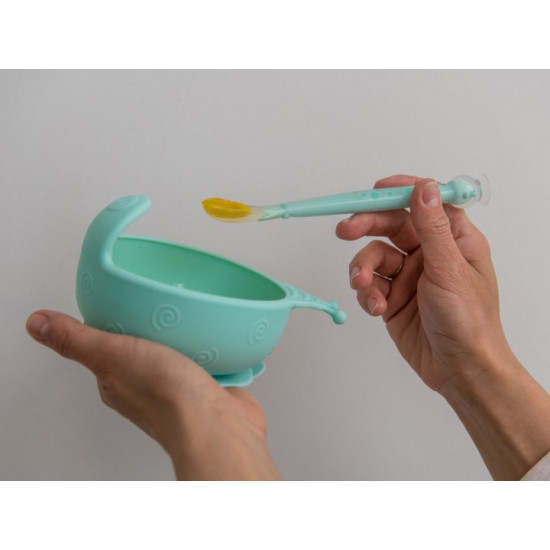 Набор силиконовой посуды Kinderenok Happy Meal голубой (250220) Набор силиконовой посуды Kinderenok Happy Meal голубой (250220)