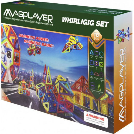 Magnetic construction set Magplayer 112 elements (MPB-112) Magnetic construction set Magplayer 112 elements (MPB-112)