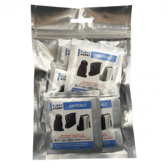 Powder for decalcification PURIFY AGENT AntiCalc 120 g (8 pcs x 15g) Powder for decalcification PURIFY AGENT AntiCalc 120 g (8 pcs x 15g)