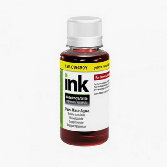 CW ink Canon PIXMA G1400/G2400/G3400 (Yellow) (CW-CW490Y01) 100ml CW ink Canon PIXMA G1400/G2400/G3400 (Yellow) (CW-CW490Y01) 100ml