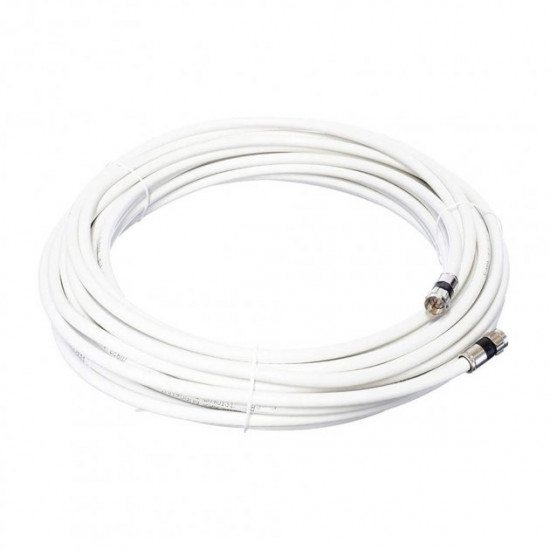 Кабельная сборка EuroSat RG-58 / F-коннекторы (длинна 15м) White Кабельная сборка EuroSat RG-58 / F-коннекторы (длинна 15м) White