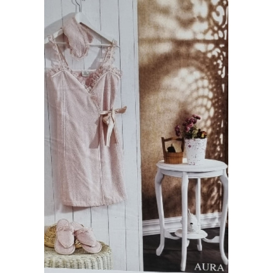 Women's sauna sets Grazie Home Bamboo Aura pudra, S, M, Colors: powder Women's sauna sets Grazie Home Bamboo Aura pudra, S, M, Colors: powder