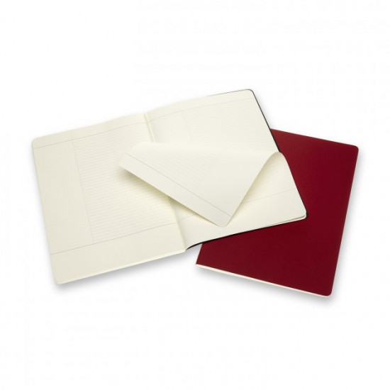  Записник Moleskine Cahier (2 шт) Subject А4 / Чорний, Бордо (8053853602527)