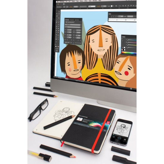 Записник Moleskine ADOBE середній / Для нарисів Чорний (8051272890297) Записник Moleskine ADOBE середній / Для нарисів Чорний (8051272890297)