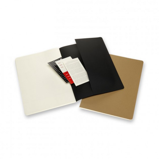 Записник Moleskine Cahier (2 шт) Subject А4 / Чорний, Бежевий (8053853602534) Записник Moleskine Cahier (2 шт) Subject А4 / Чорний, Бежевий (8053853602534)