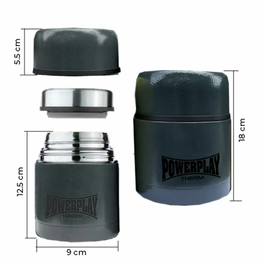 Термос пищевой PowerPlay 9003 Серый 500 мл (PP_9003_500ml_Grey) Термос пищевой PowerPlay 9003 Серый 500 мл (PP_9003_500ml_Grey)