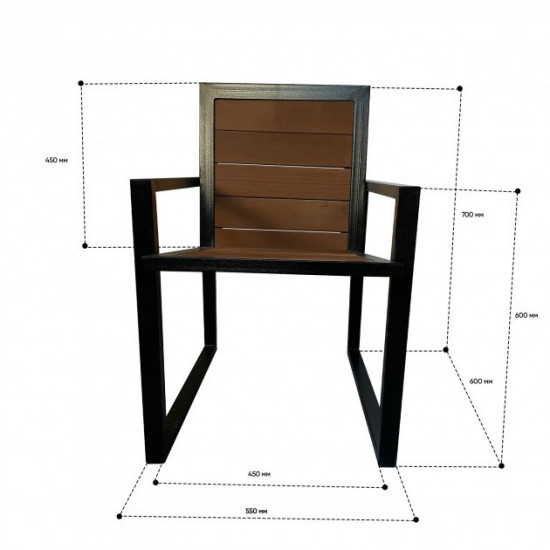 Chair-chair HomeDeco in Loft style Thermo - ash Chair-chair HomeDeco in Loft style Thermo - ash