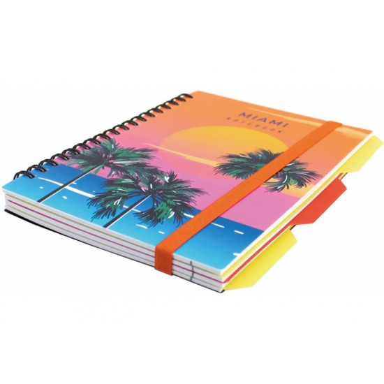 Notebook Optima Miami 100 l with dividers B6 cage (O20358-18) Notebook Optima Miami 100 l with dividers B6 cage (O20358-18)