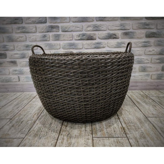 Woodcutter, wicker basket with strong handmade artificial rattan handles 65 l Woodcutter, wicker basket with strong handmade artificial rattan handles 65 l